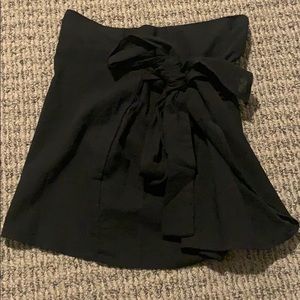 shein black wrap skirt